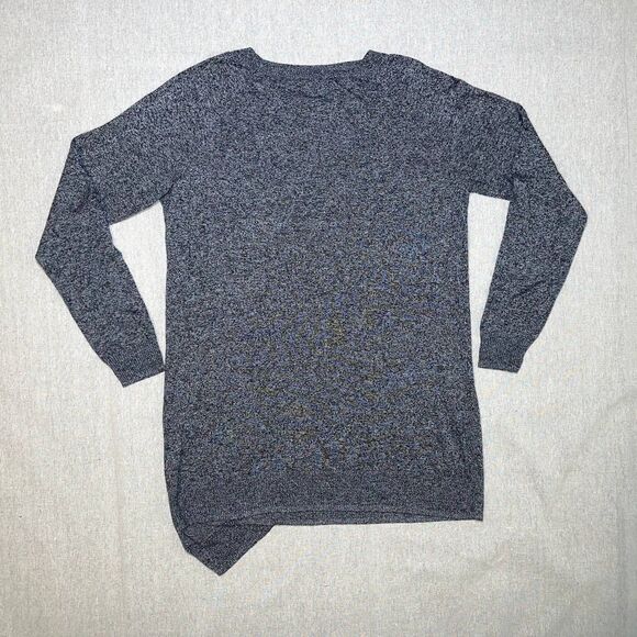 Apt. 9 | Marled Gray Long Sleeve Asymmetrical Hem Sweater | Medium - Picture 2 of 9